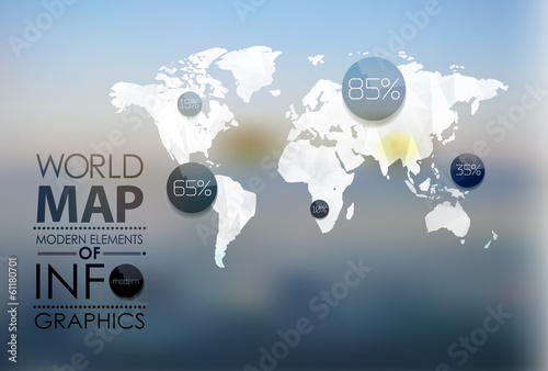 World Map and Information Graphics