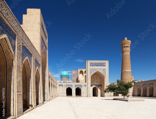View of Kalon mosque and minaret - Bukhara - Uzbekistan photo