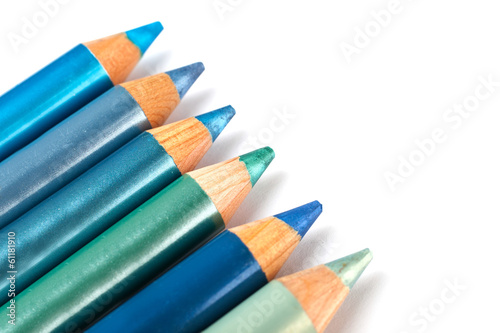 Cosmetic pencils, isolated on white