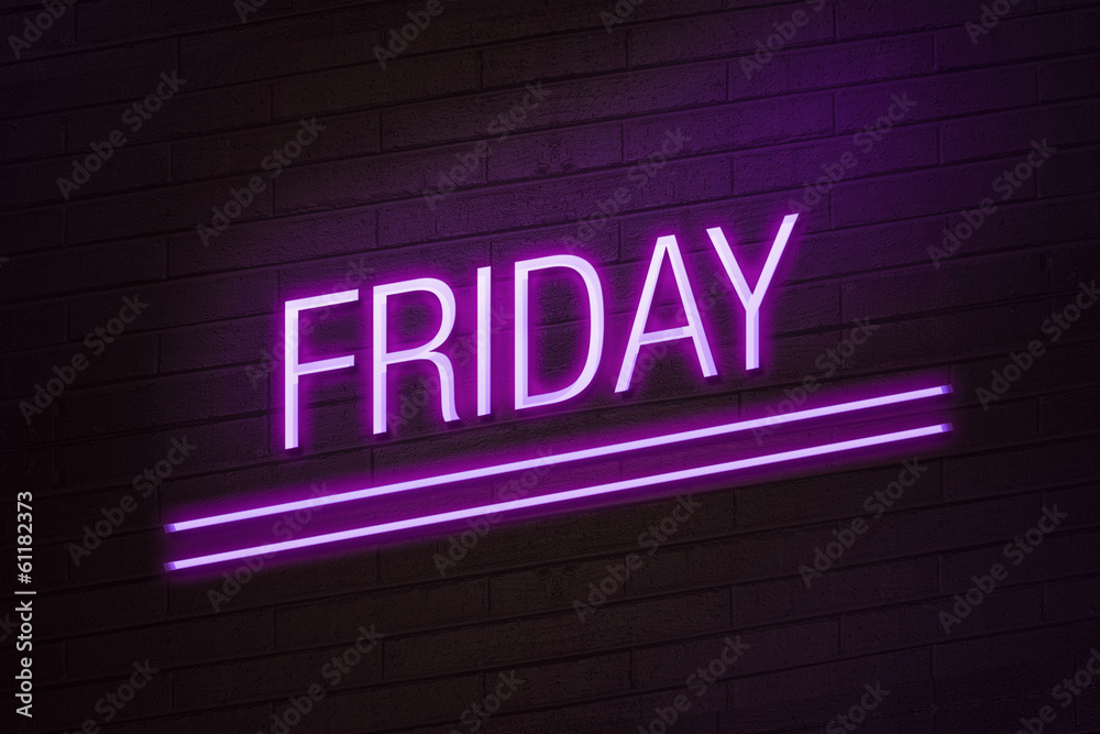 Obraz premium Friday going out concept neon sign