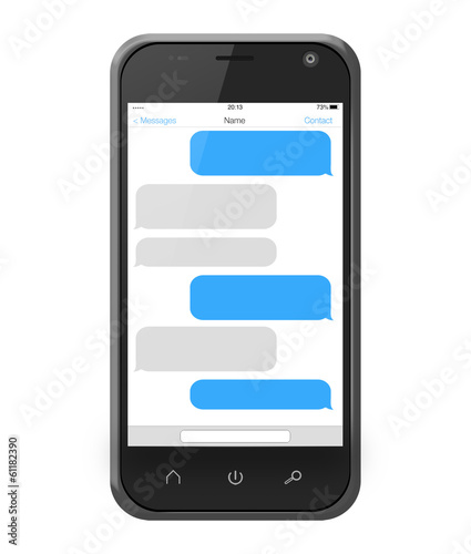 Messages on a smartphone screen