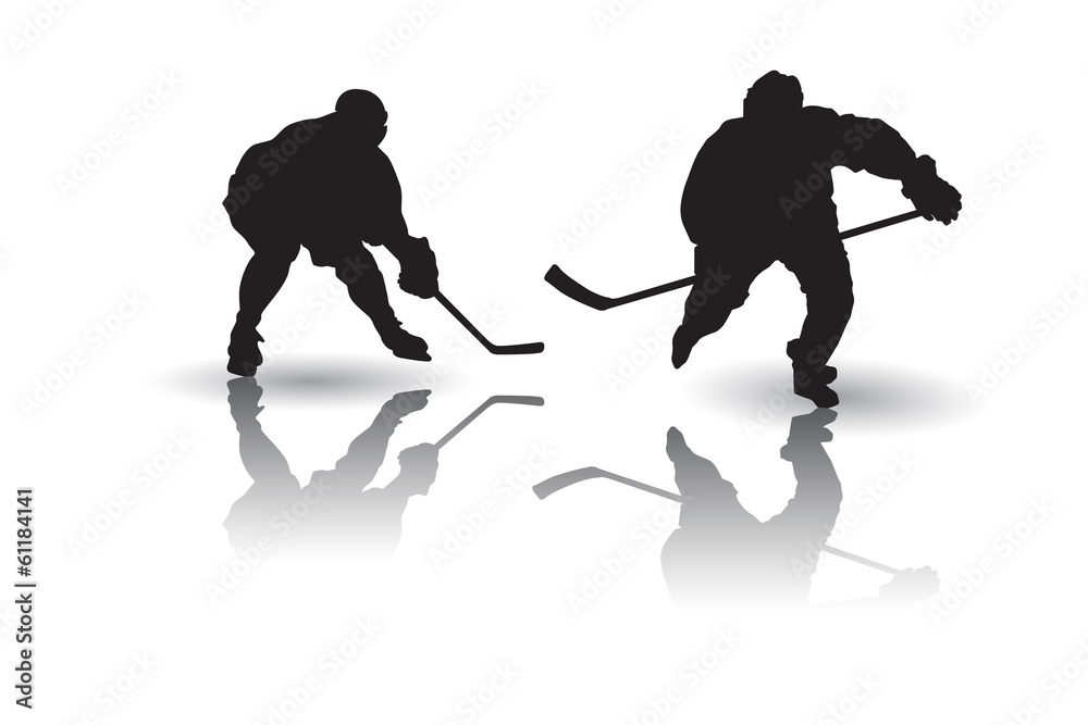 Fototapeta premium Ice hockey player Vector