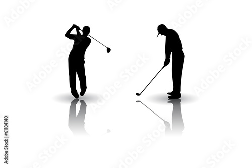 Golf sports Vector silhouette