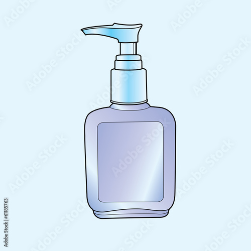 lotion or cream pump bottle vector