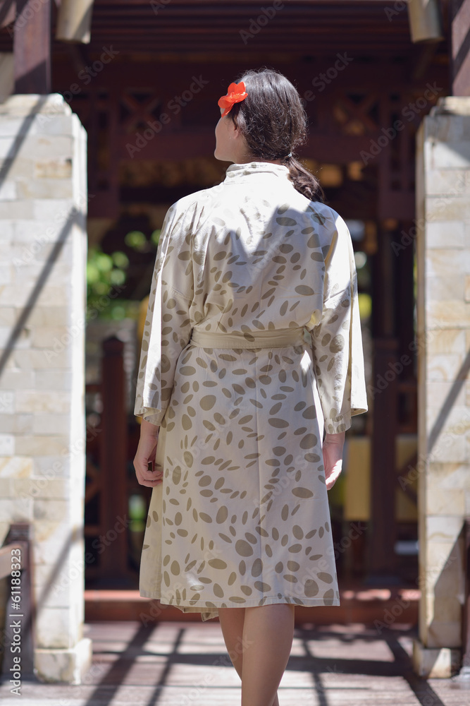 Obraz premium spa treatment at tropical resort