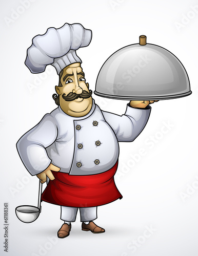 Chef with a signature dishes