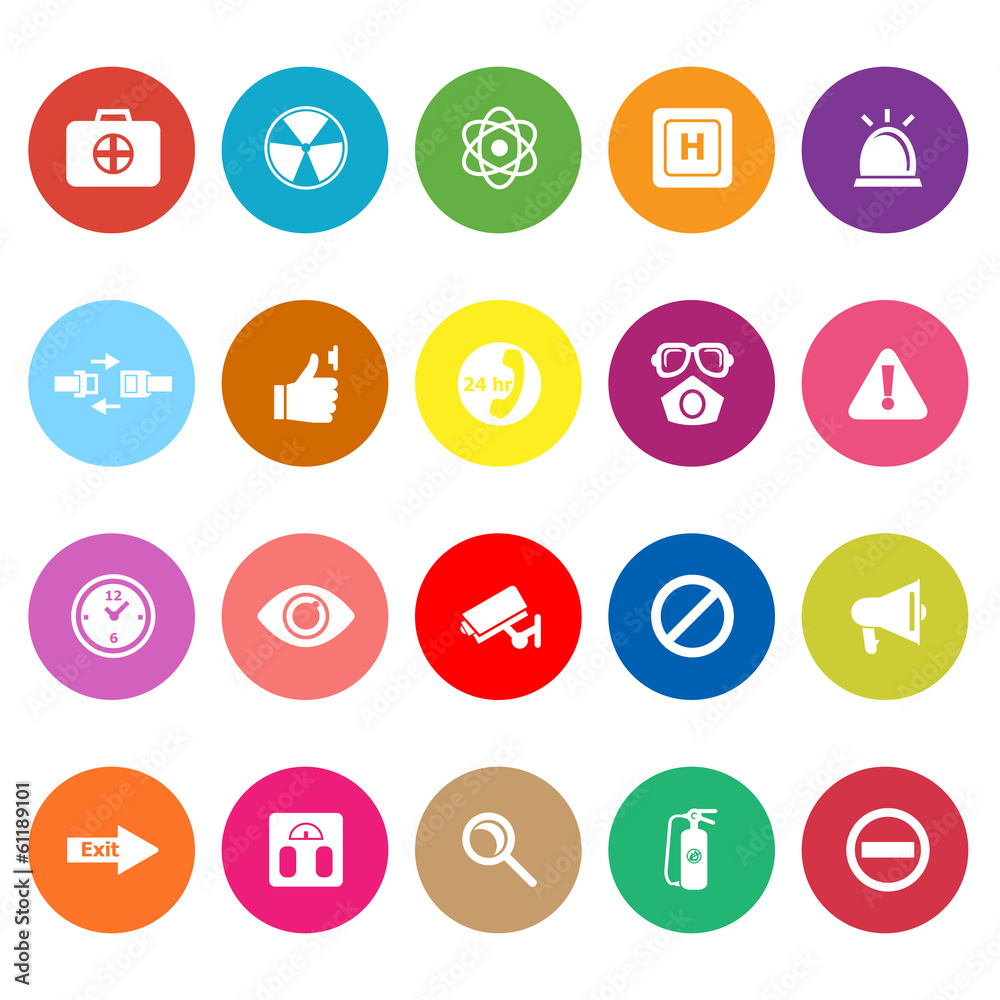 General healthcare flat icons on white background General healthcare flat icons on white background