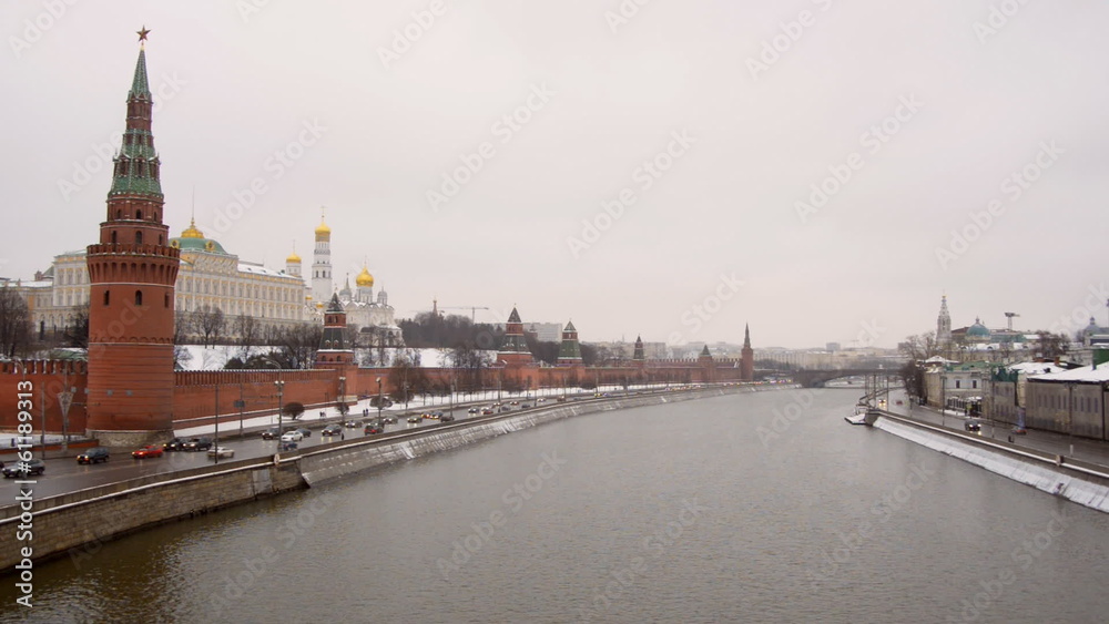 MOSCOW, RUSSIA - December 22: Winter view of the Moscow Kremlin MOSCOW, RUSSIA - December 22: Winter view of the Moscow Kremlin