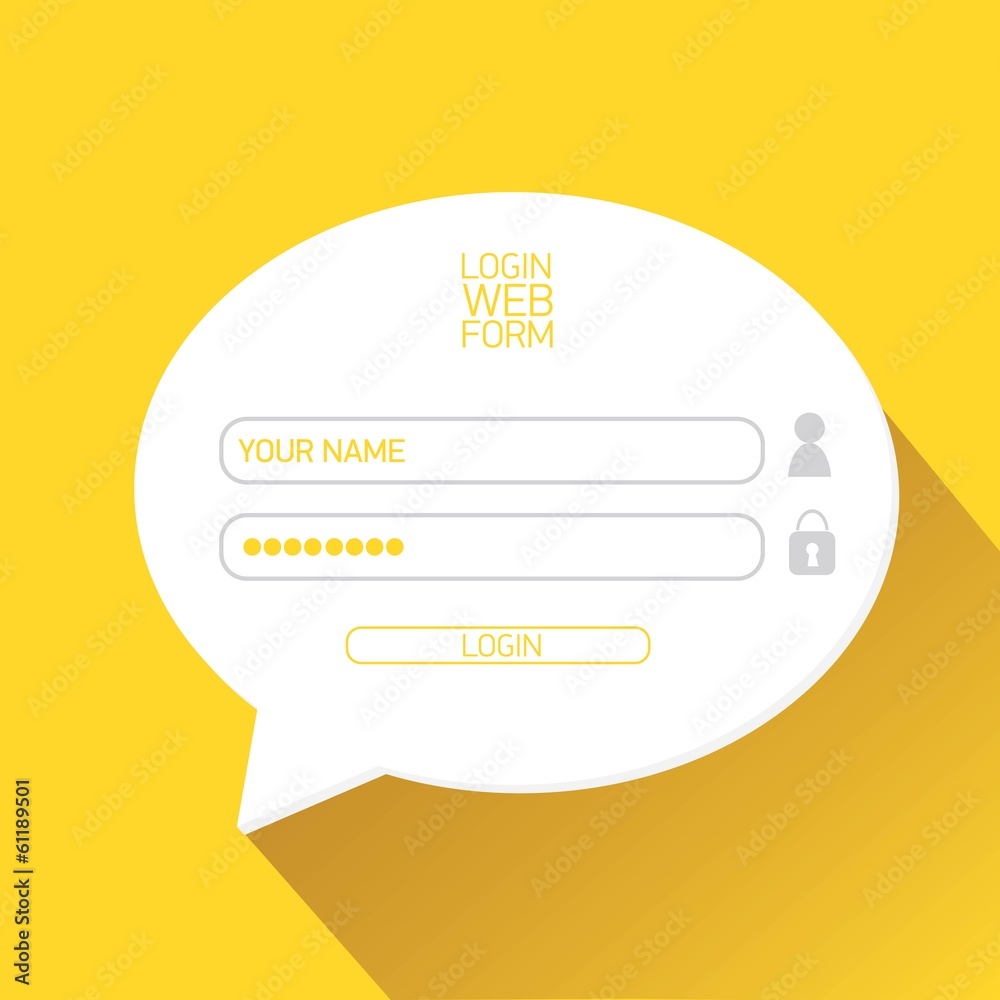 vector Login website template flat design. vector Login website template flat design.