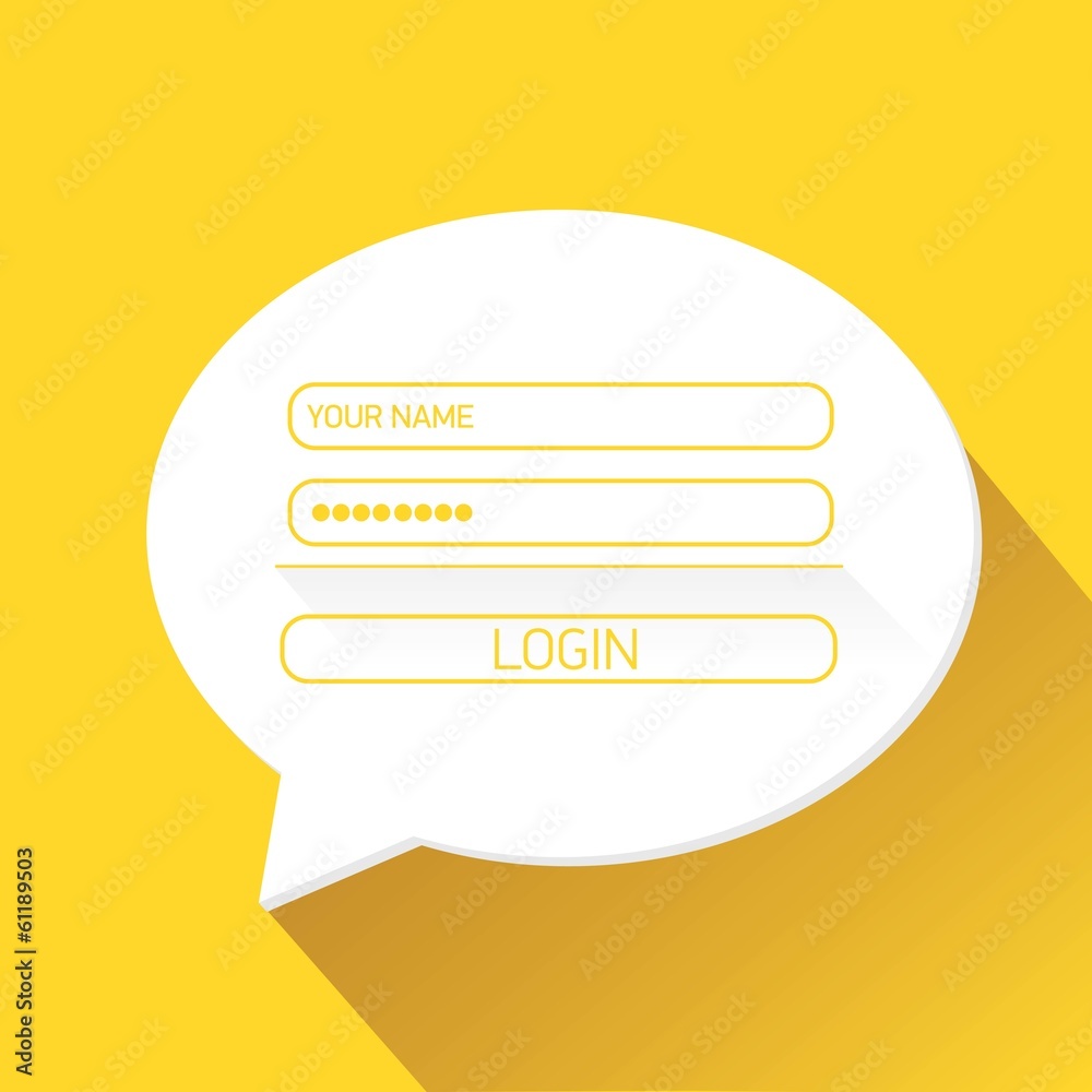 Obraz premium vector Login website template flat design.