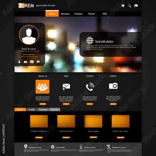 black stylish website template for personal portfolio - perfect 