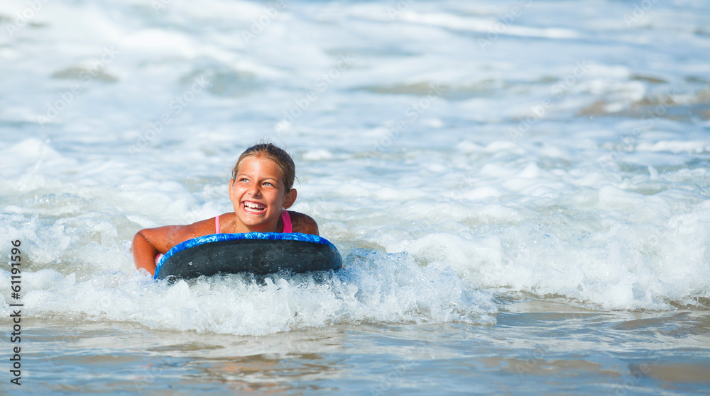 Summer vacation - surfer girl.