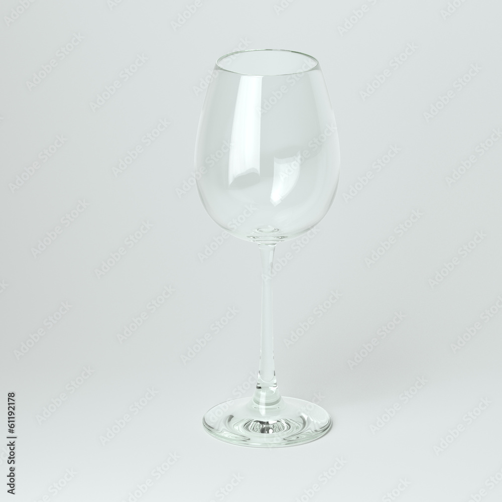 Glass Collection - Chardonnay. On White Background Glass Collection - Chardonnay. On White Background