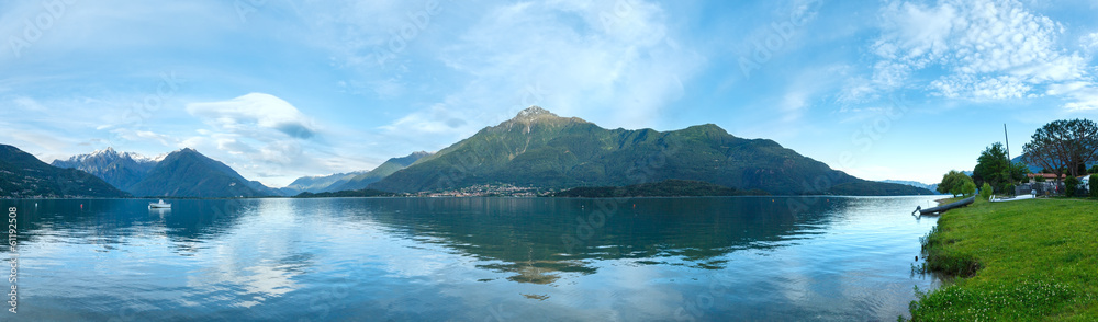 Lake Como (Italy) summer evening panorama