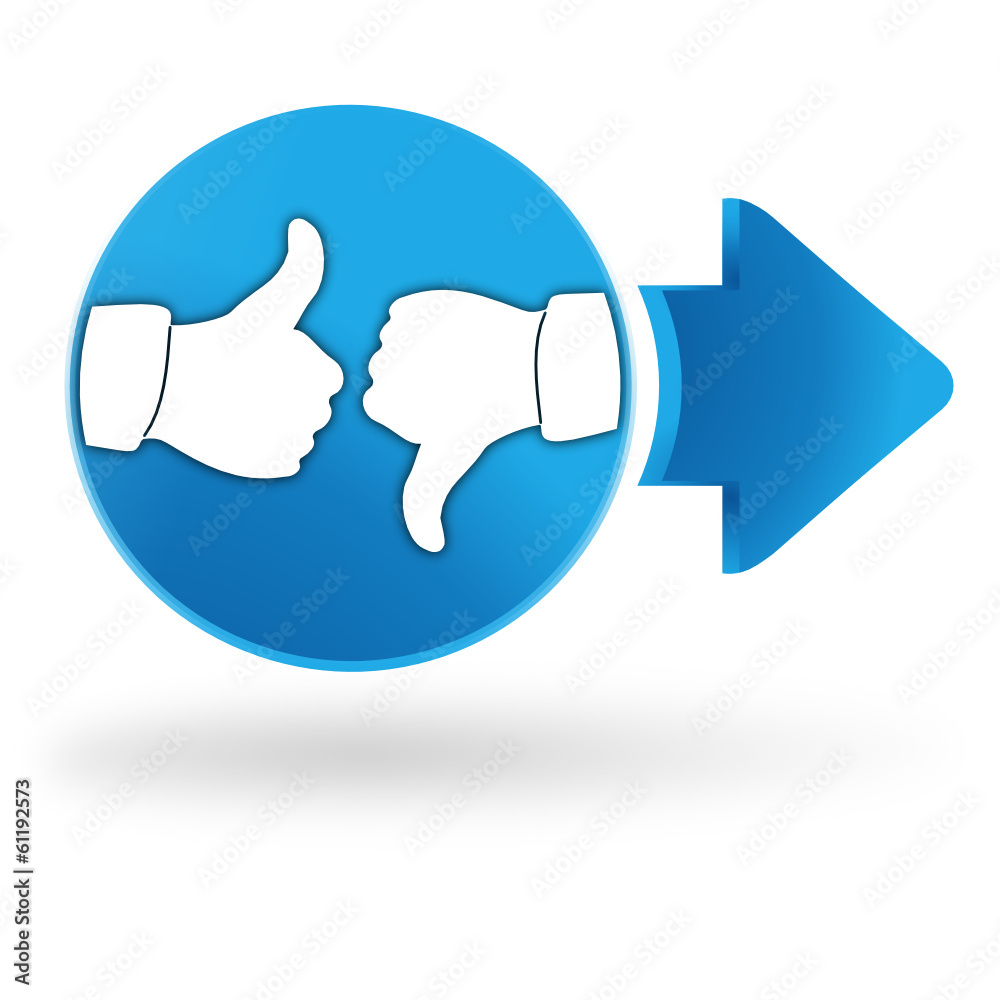 pouce levé pouce baissé sur symbole web bleu pouce levé pouce baissé sur symbole web bleu