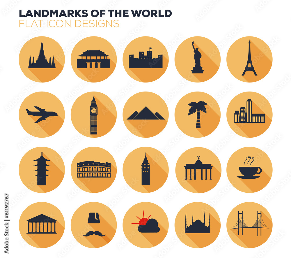 Landmarks of the World Design.