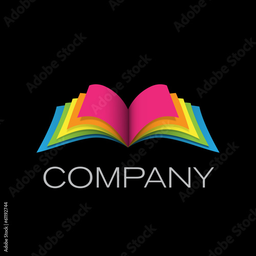 Vector Logo book on black background