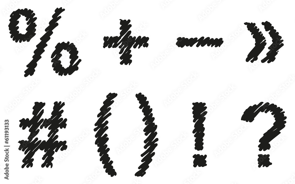 Vector hand-drawn font shaded marker Vector hand-drawn font shaded marker