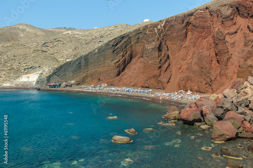 The Red Beach on Santorini island, Greece