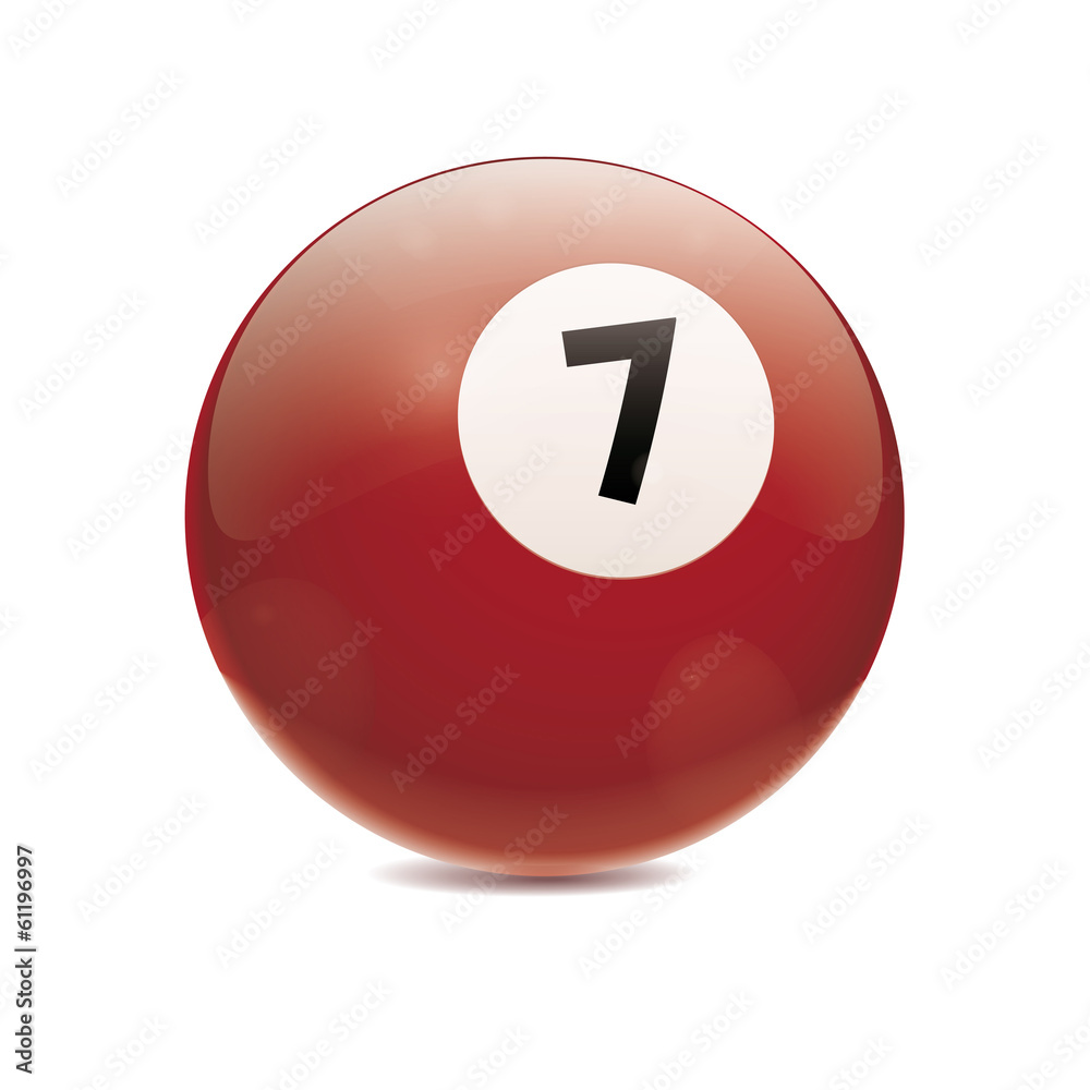 Hyperrealistic Billiard Ball Number 7 Hyperrealistic Billiard Ball Number 7