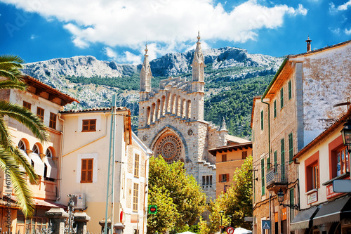 Canvas Print View of Soller in Mallorca