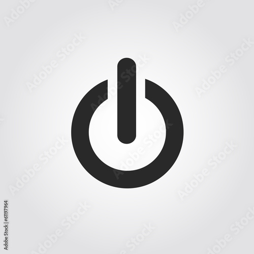 Power button icon, flat design