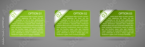 vector green paper option labels