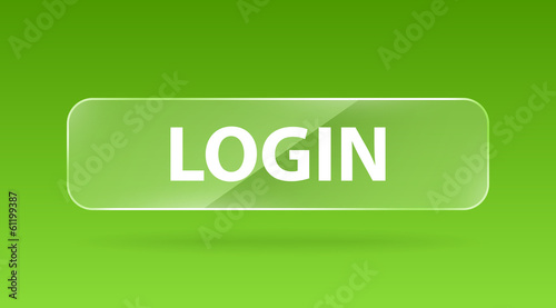 vector glass button login