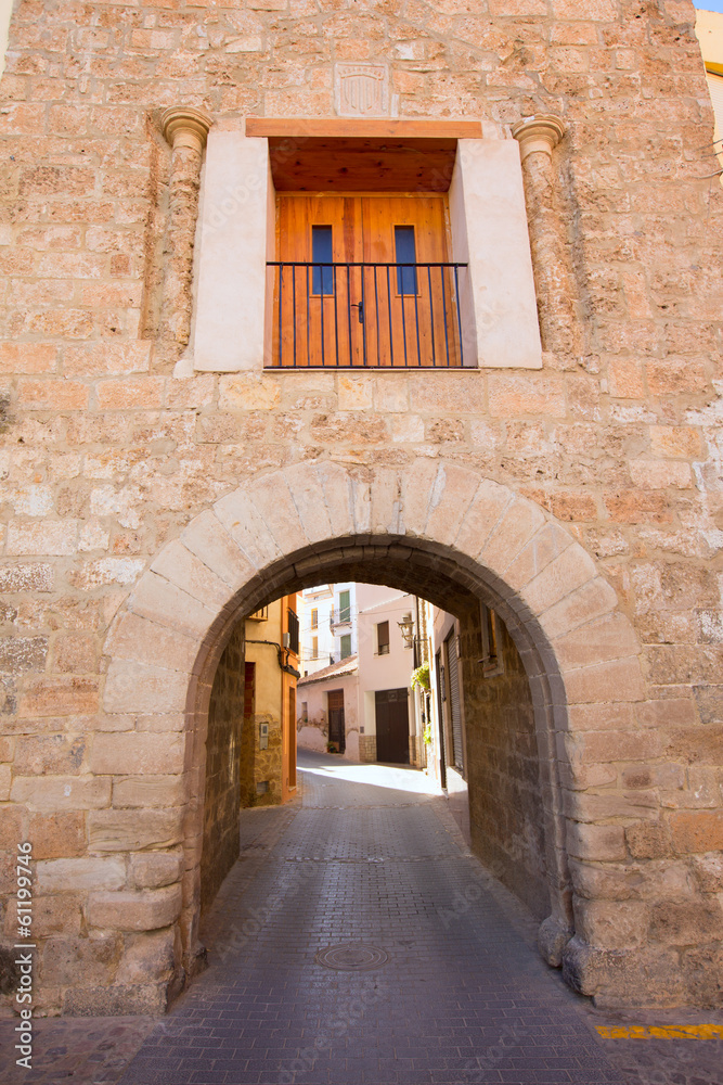 Jerica Castellon village arches in Alto Palancia of Spain