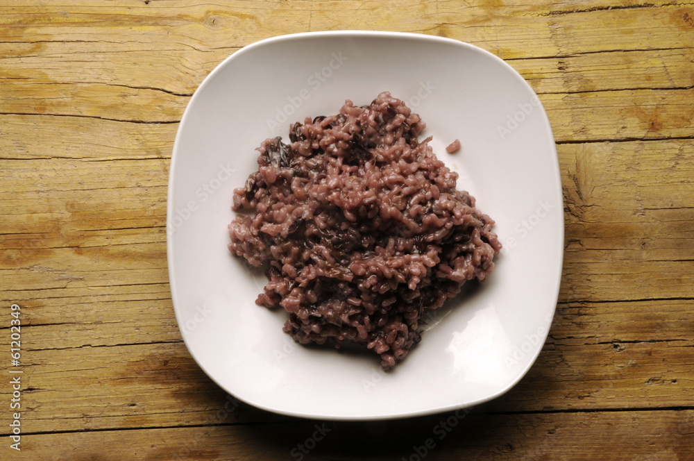 Riso al radicchio rosso Rice with red radicchio Riso al radicchio rosso Rice with red radicchio