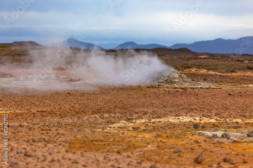 Desert at Geothermal Area Hverir, Iceland