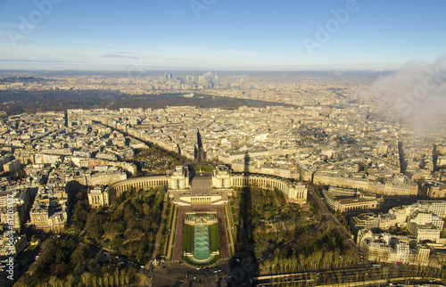 Paris  France - aerial city view