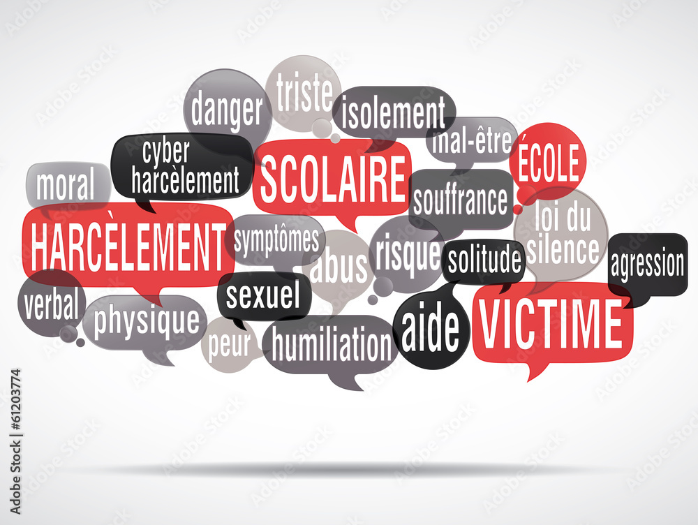 nuage de mots : harcèlement scolaire (cs5)