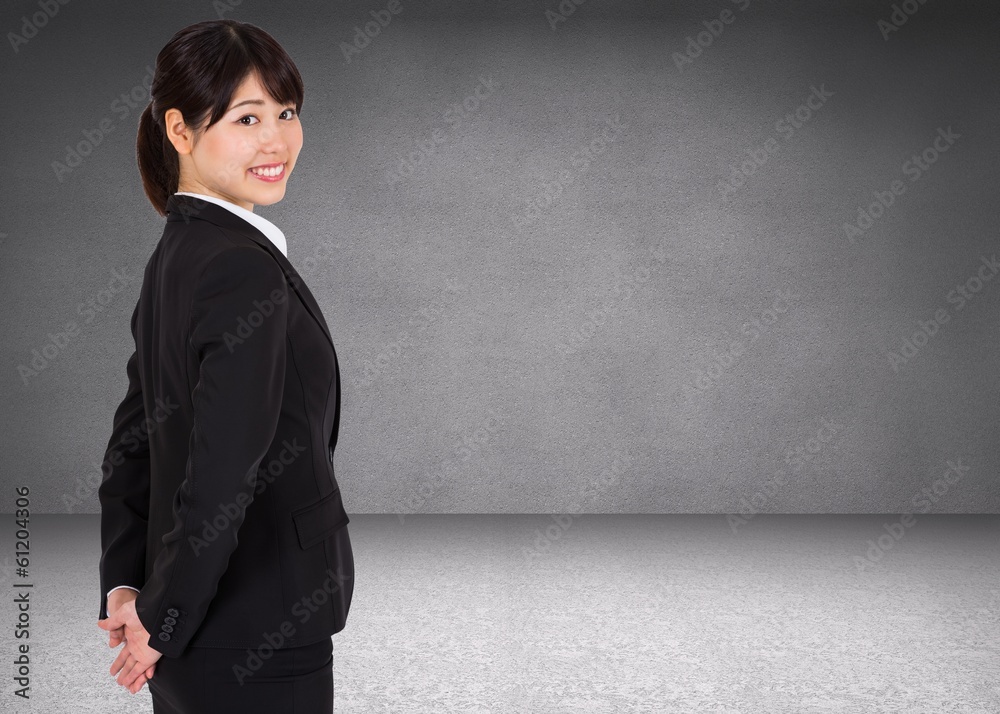 Composite image of smiling businesswoman Composite image of smiling businesswoman