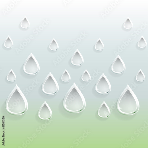 Background of glass carved drops