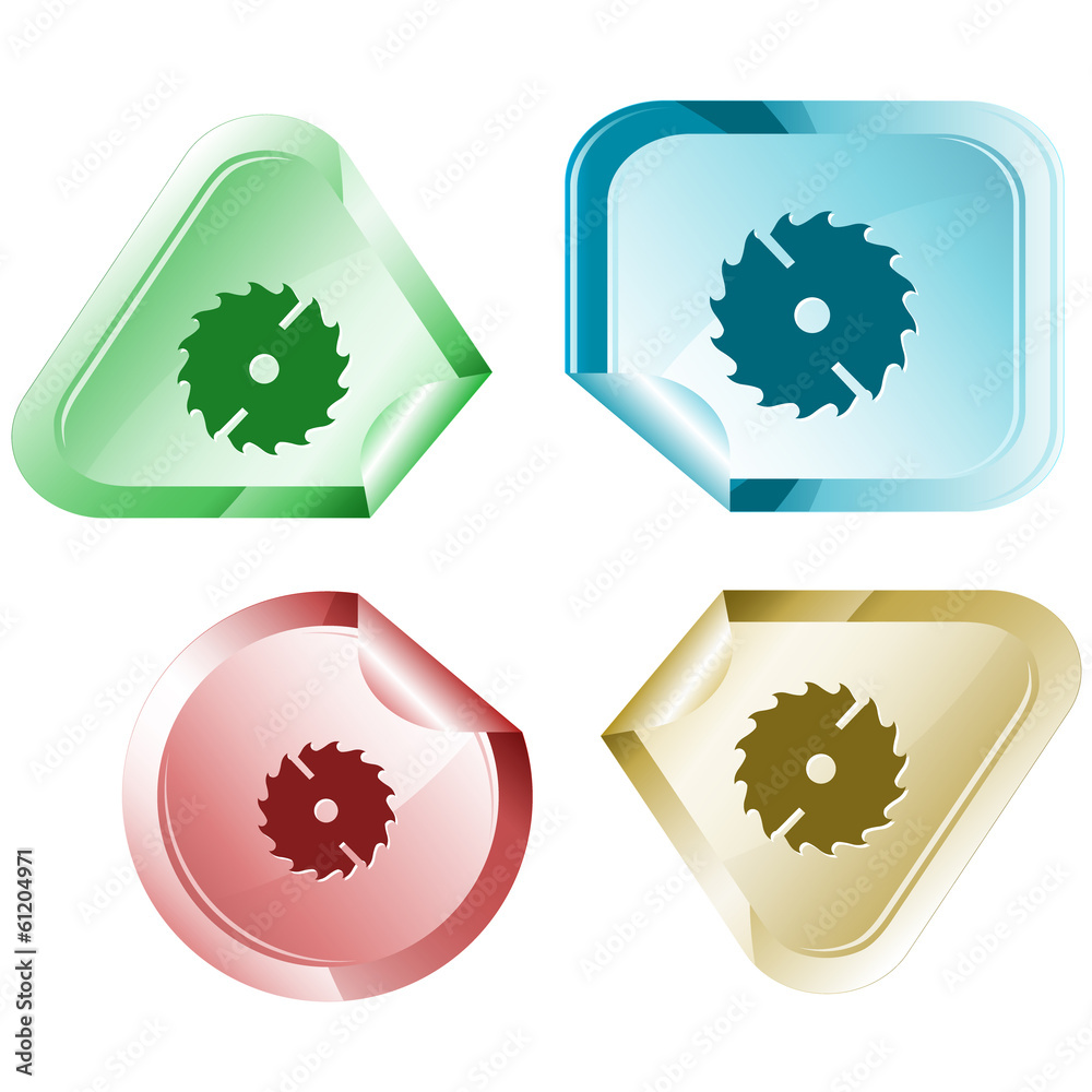 Circ saw. Vector sticker. Circ saw. Vector sticker.