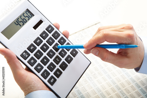 The businessman and calculator
