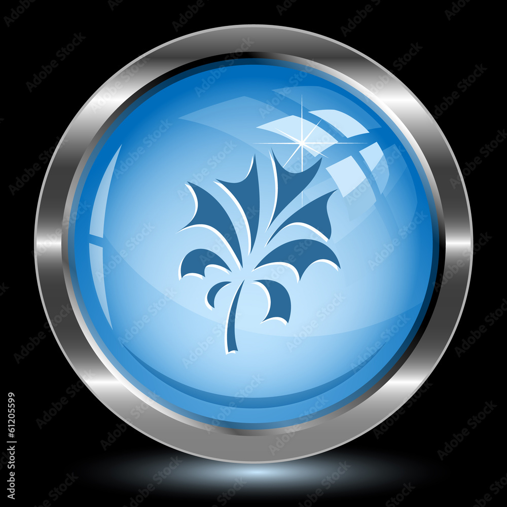 Abstract plant. Internet button. Vector illustration.