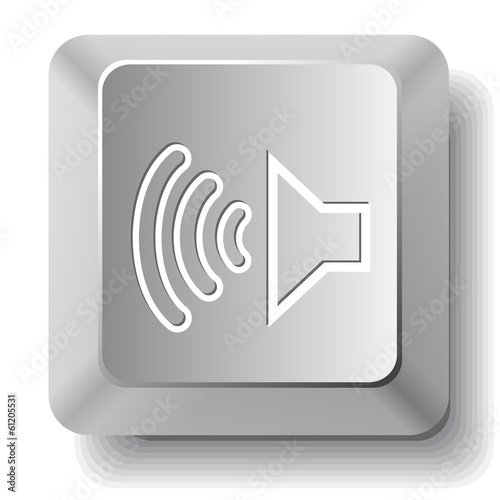 Loudspeaker. Vector computer key.