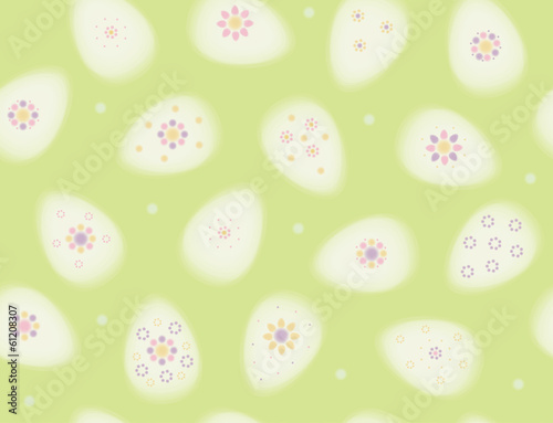 Vector seamless pattern of Easter eggs, blurred, soft effect.