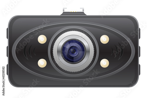 car recorder front view vector illustration
