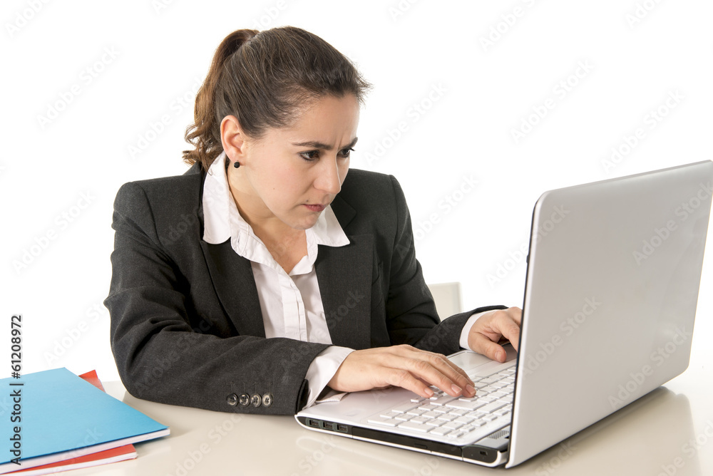 busy business woman working on her laptop busy business woman working on her laptop