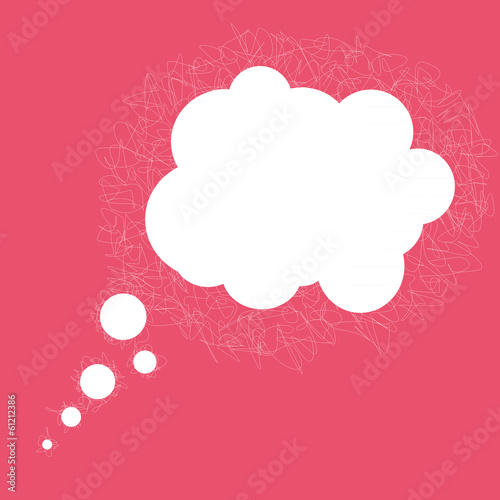 Vector pink bubble.