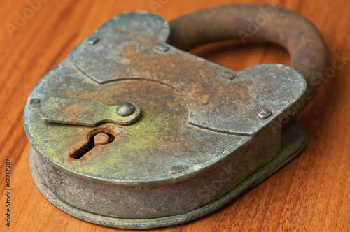 old rusty padlock