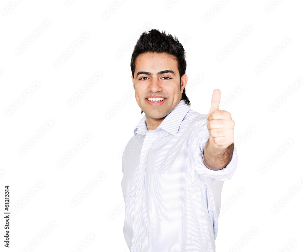 A businessman showing ok, closeup A businessman showing ok, closeup