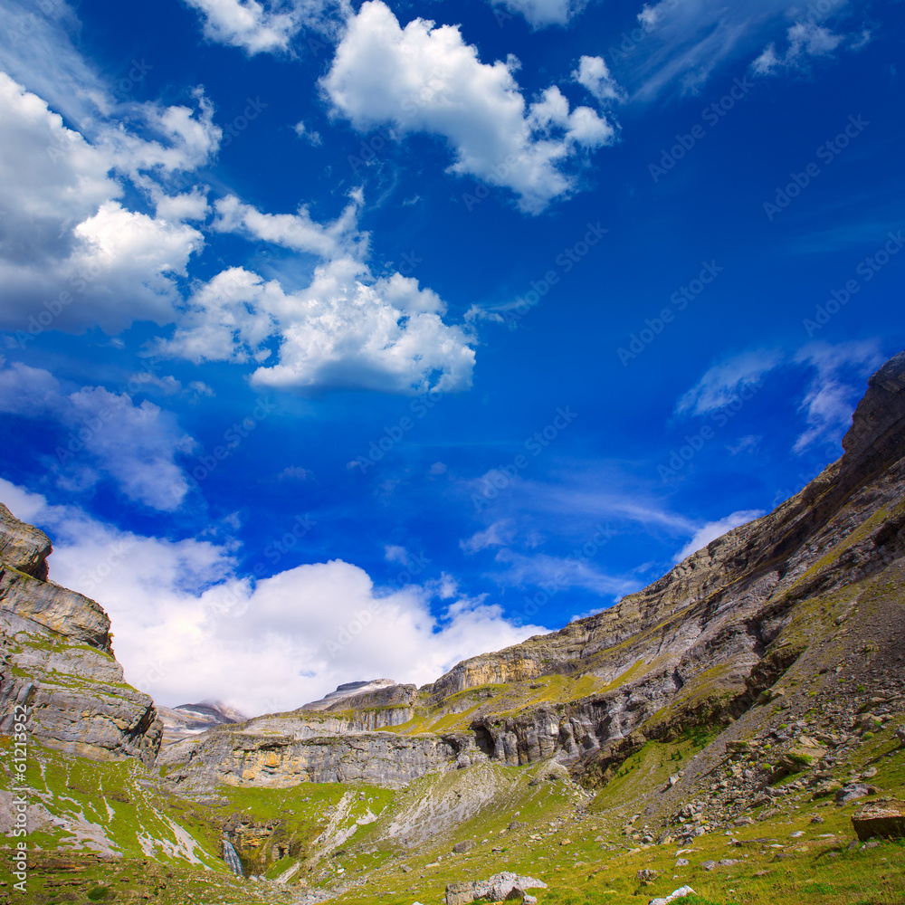 Monte Perdido Valle de Ordesa in Soaso circus Pyrenees Huesca