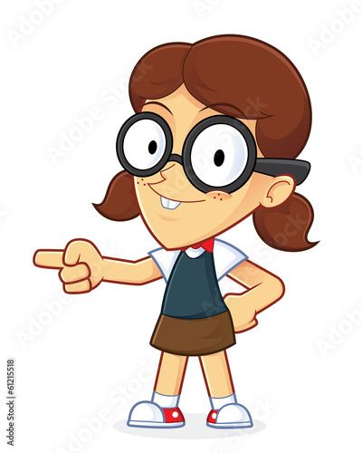 Girl Geek Pointing