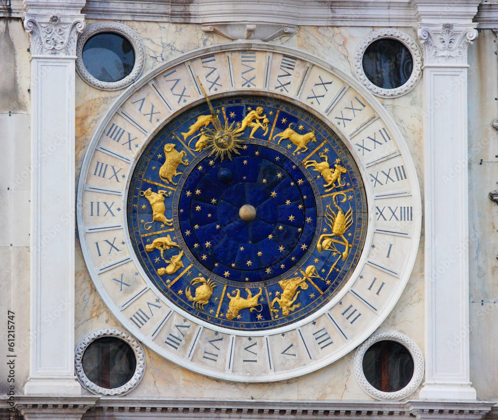 Obraz premium Zodiac clock in Venice