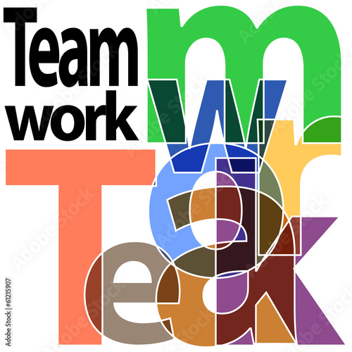 Teamwork. Single letters