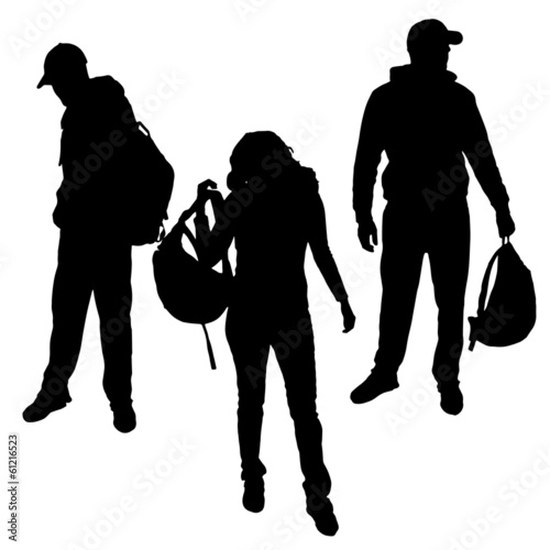 Vector silhouette of people.
